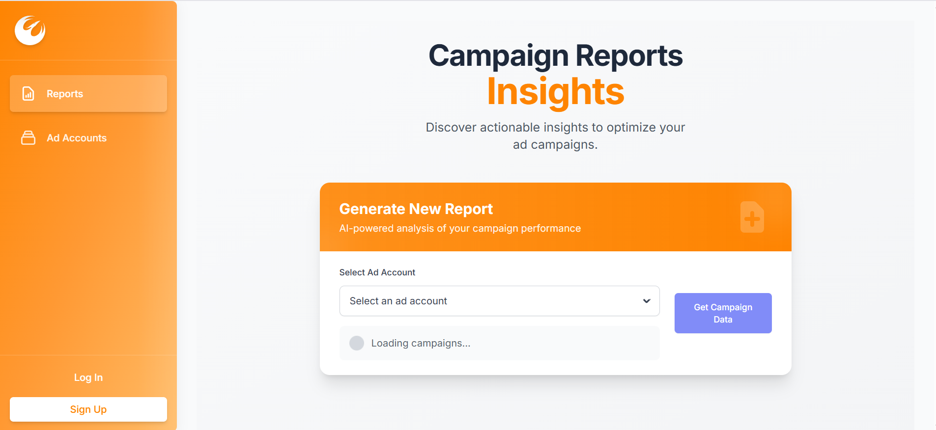 Blayz Dashboard Interface showing campaign analytics and insights